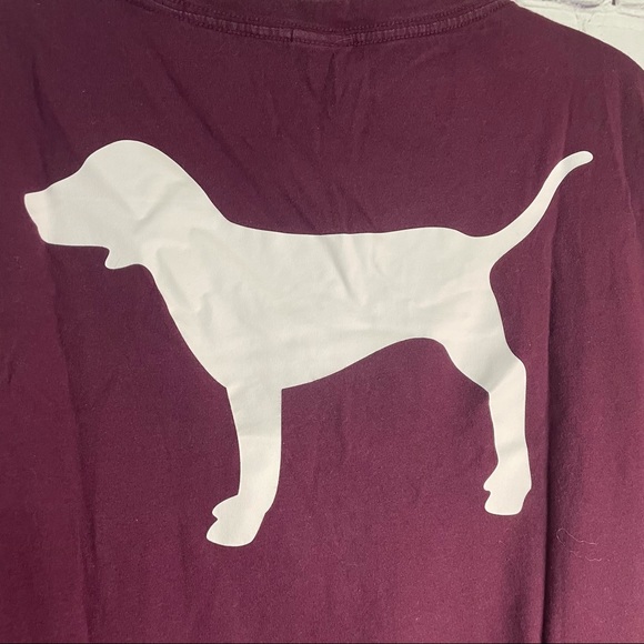 Victoria's Secret PINK Plum Campus Tee Large - Picture 8 of 9